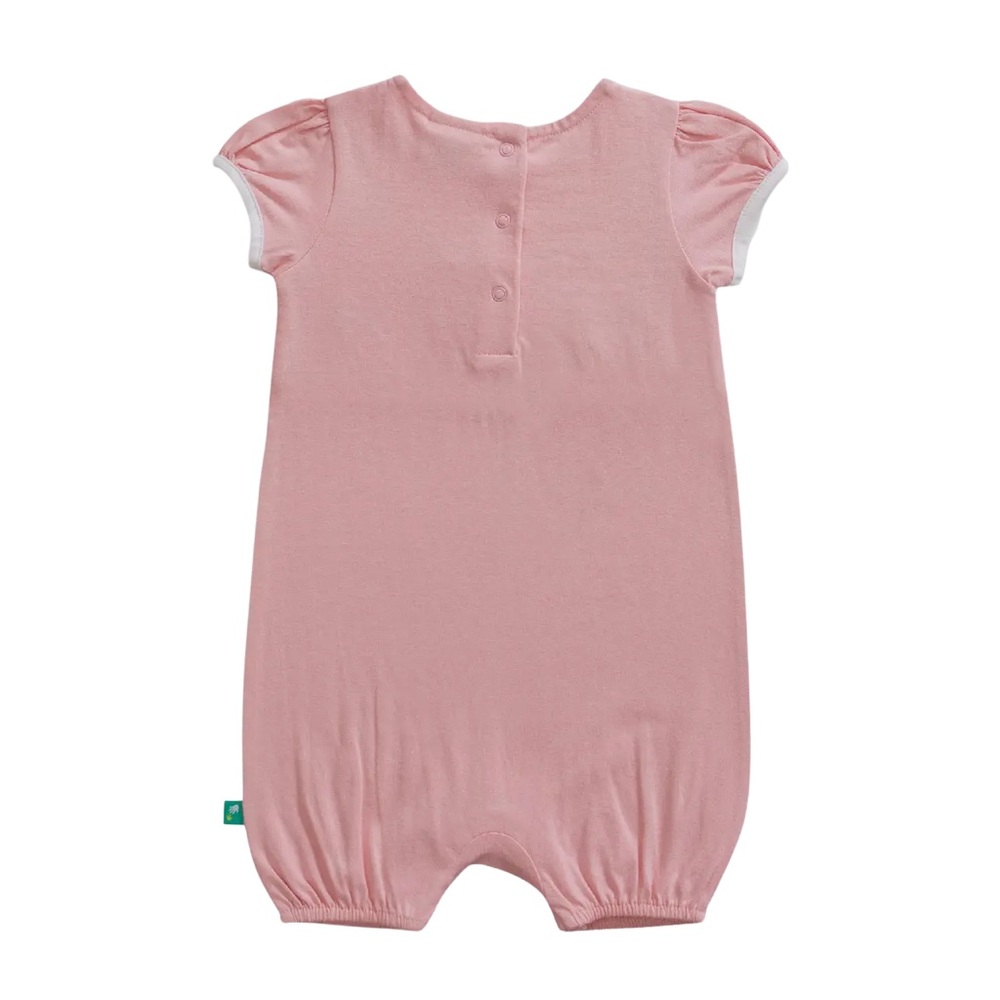 Pink Baby Romper with White Collar - Picture 4 of 5